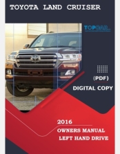TOYOTA LAND CRUISER 200 SERIES 2016 OWNERS MANUAL